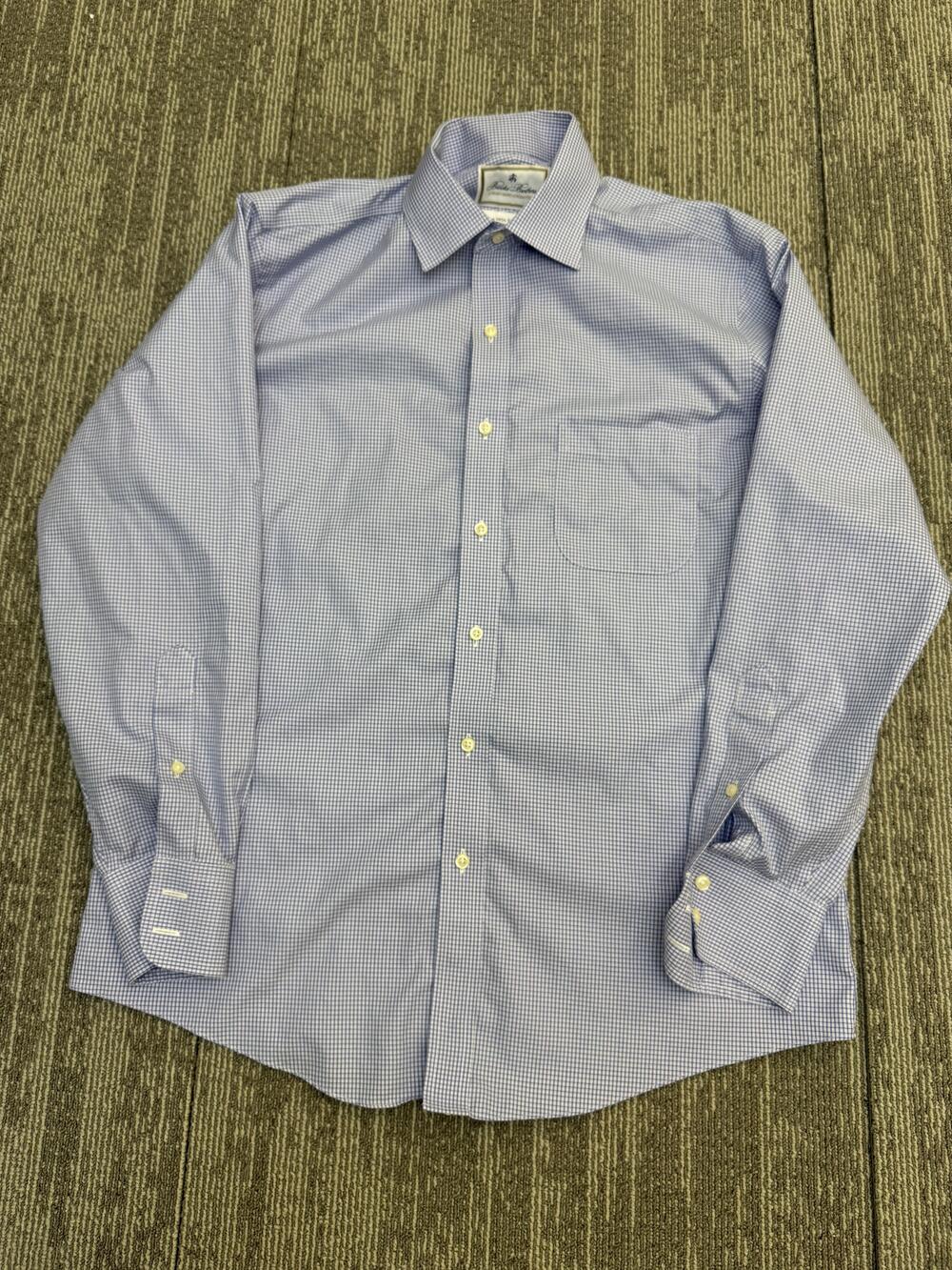 Brooks Brothers Shirt Mens 15.5 33 Regent Fit Luxury 140s Supima Cotton Check